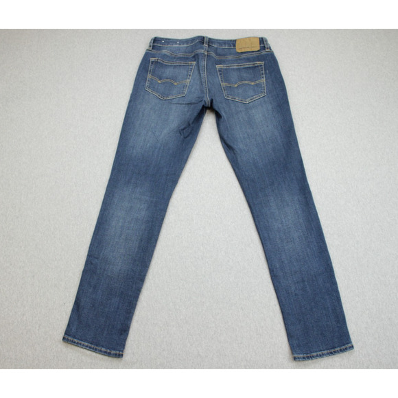 American Eagle Jeans Womens 30 x 32 Blue Cotton Blend Stretch Skinny Leg - Picture 2 of 8